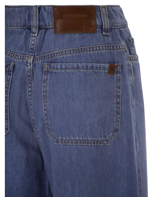 Weekend by Maxmara Blue Wkdvega Wide Leg Denim Jeans