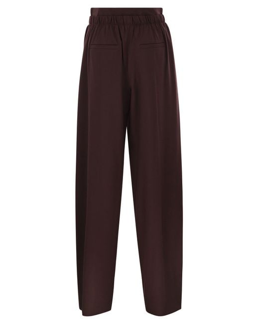 Sportmax Red Quito Wide Leg Trousers