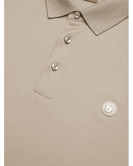 Boss Natural Cotton Polo Shirt With Logo for men