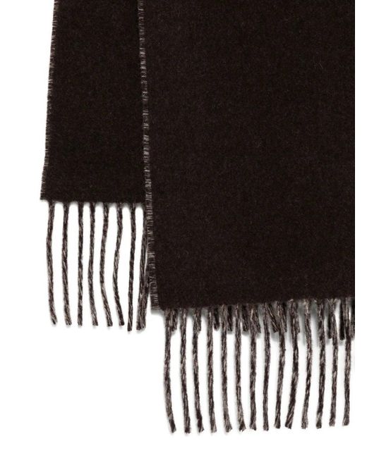 Jacquemus Black Schwarzer Fransen Detail Wickelschal