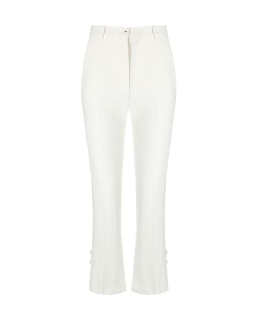 Elisabetta Franchi White Smoking Trouser for men