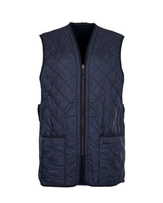 Barbour Blue Polarquilt Weste Coat Reißverschluss Liner
