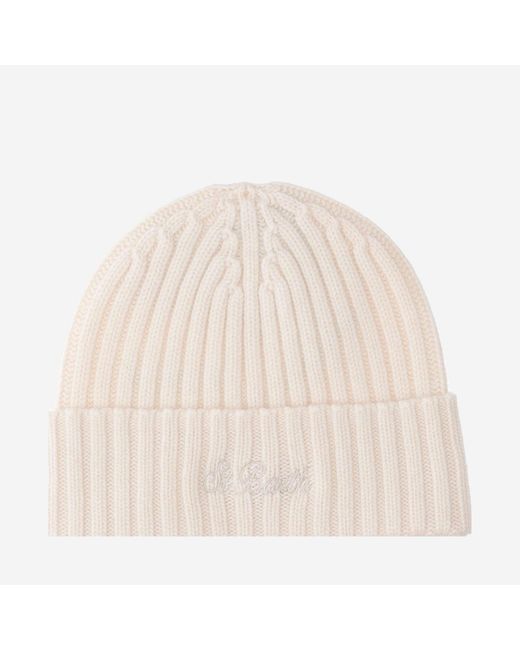 Mc2 Saint Barth Wool Blend Mütze mit Logo in Natural für Herren