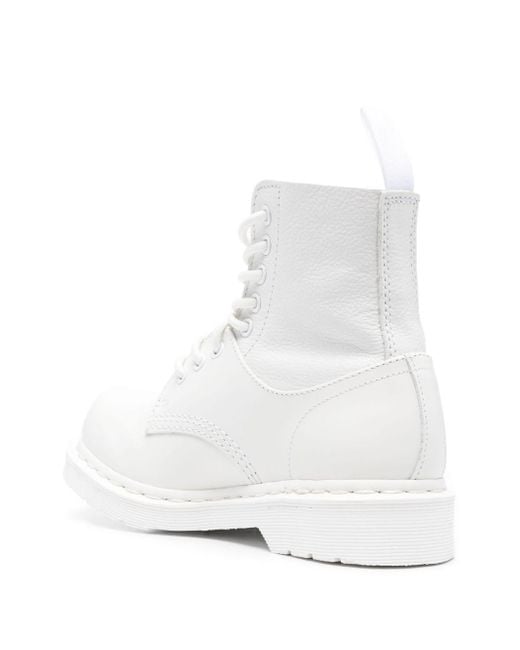 Mm6 Maison Margiela X Dr.martens White Leather Boots