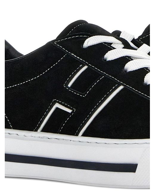 Hogan Black Flache Schuhe schwarz