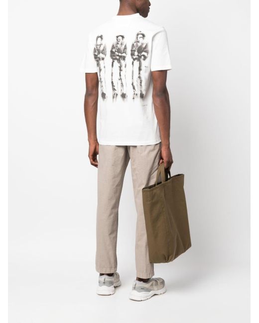 C P Company Natural Logo T-Shirt Clothing for men