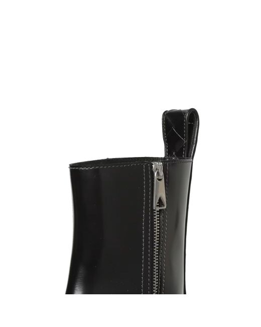 Botas de cuero de carretera de Bottega Veneta de hombre de color Black