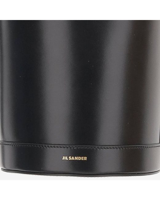 Jil Sander Black Leather Bucket Bag