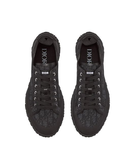 Dior Black Oblique Jacquard Low Top Sneakers for men