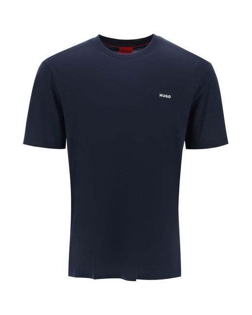 HUGO Blue Logo Oversized T Shirt for men