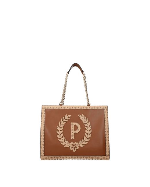 Pollini Brown Borse A Spalla Donna Poliuretano Marrone/Crema for men