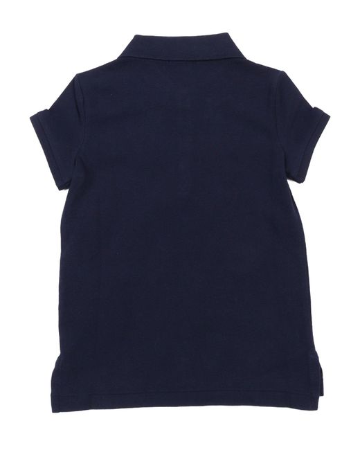 Polo Ralph Lauren Blue Ss Polo Shir-Tops-Knit Cotton Elastane Short Sleeves