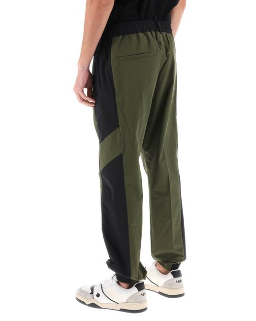 Pantalones de algodón estirado de DSquared² de hombre de color Green