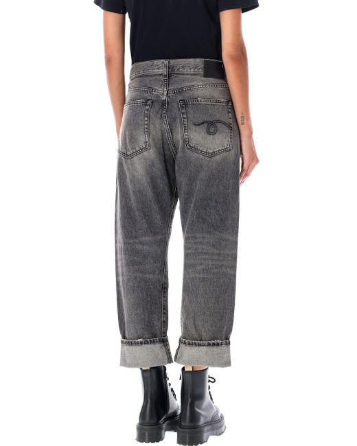 R13 Gray Cross Over Jeans