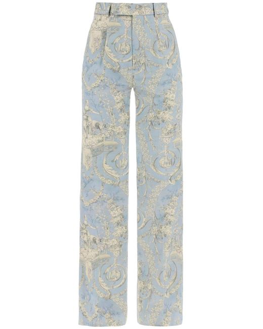 Sur un pantalon de rayonne Vivienne Westwood en coloris Blue