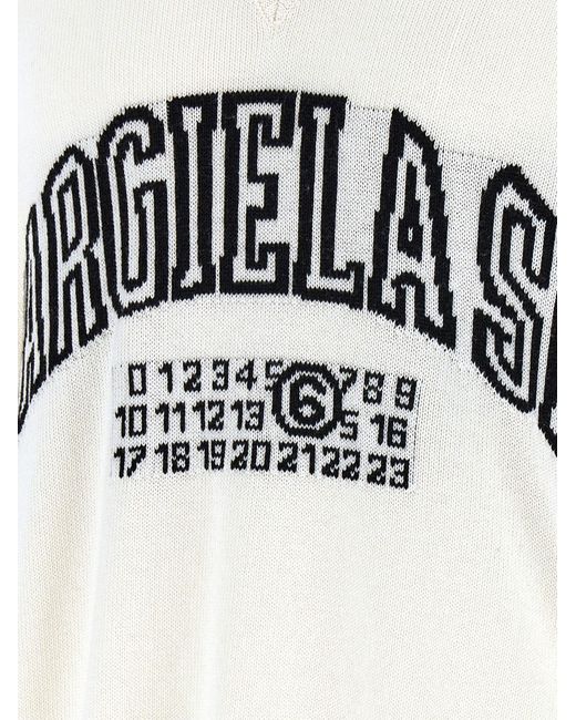 MM6 by Maison Martin Margiela Gegen Nackenpullover in Natural für Herren
