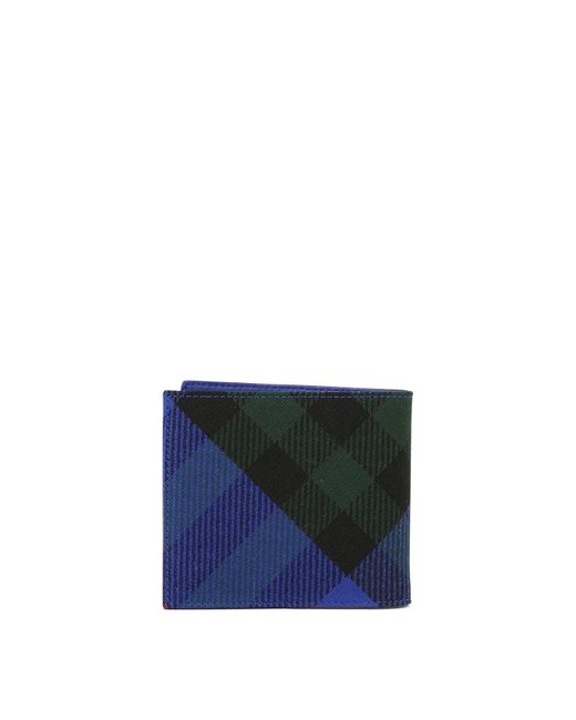Burberry Check Bifold Wallet in Blue für Herren