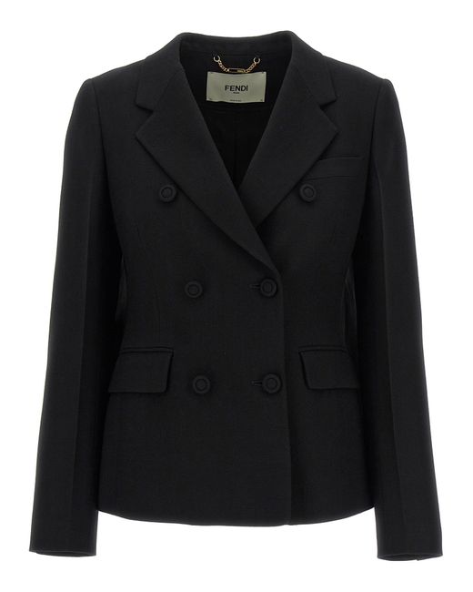 Fendi Black Double Breasted Blazer