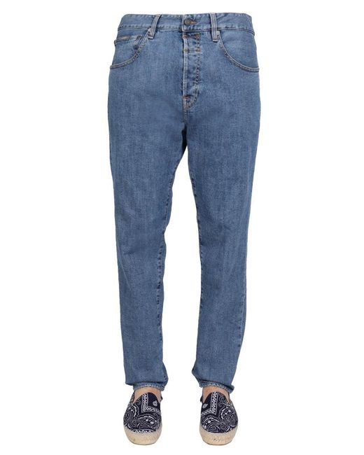 Lardini Blue Five Pocket Jeans for men