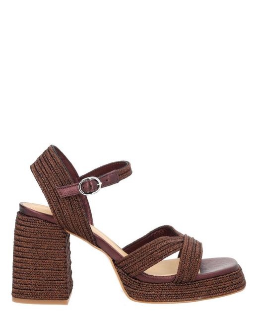 Castaner Brown Solid Valley Heels