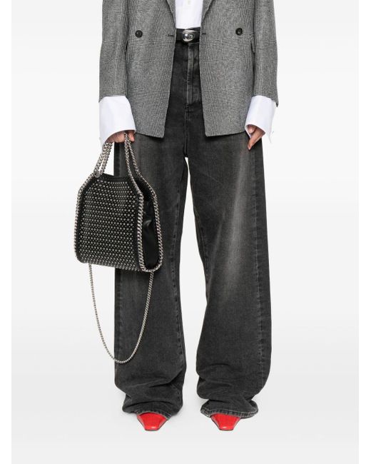 Stella McCartney Black Falabella Eyelet-Embellished Chain Tote Bag