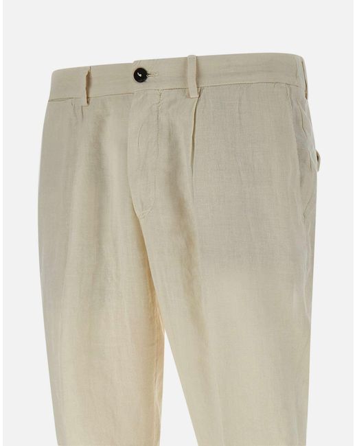 Devore Natural Linen Trousers for men