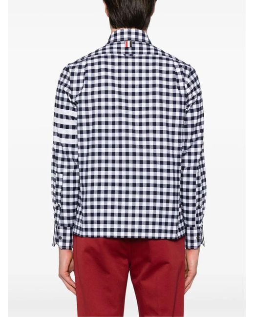 Thom Browne Blue Check Shirts for men