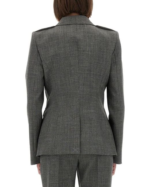 McQueen Gray Uniform-Style Jacket
