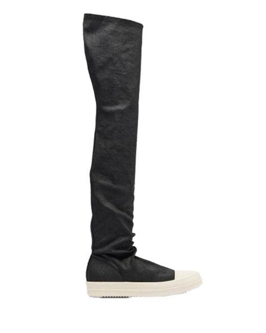 Rick Owens Black Drkshdw Denim Boots