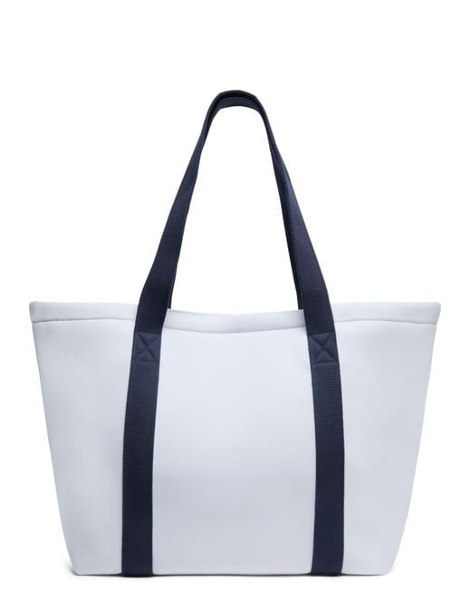 Vilebrequin Blue Polyester Tote Bag With Embossed Turtle Logo