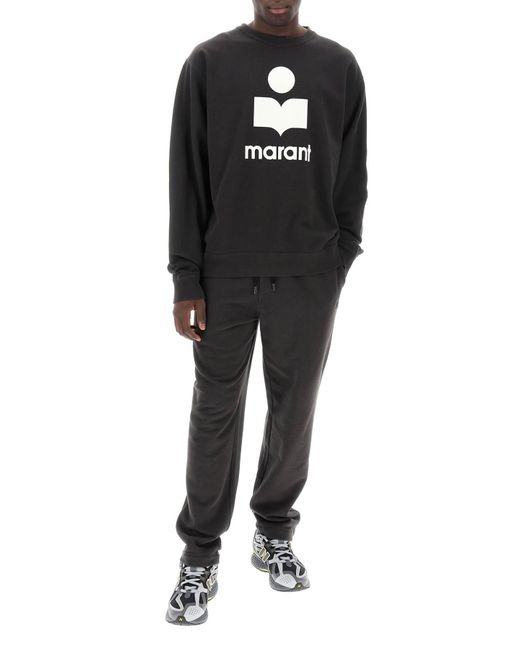 Mikoy Flocked Logo Sweatshirt Isabel Marant pour homme en coloris Black
