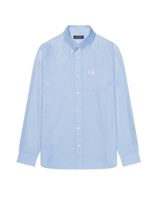 Fred Perry M3551 146 Lichtblauw Casual Overhemd in het Blauw voor heren | NL