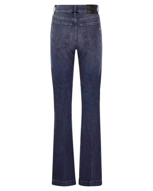 Dondup Olivia Slim Fit Bootcut Jeans in het Blue