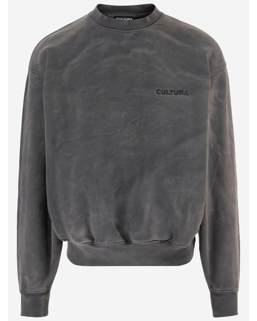 Cultura Cotton Sweatshirt mit Logo in Gray für Herren