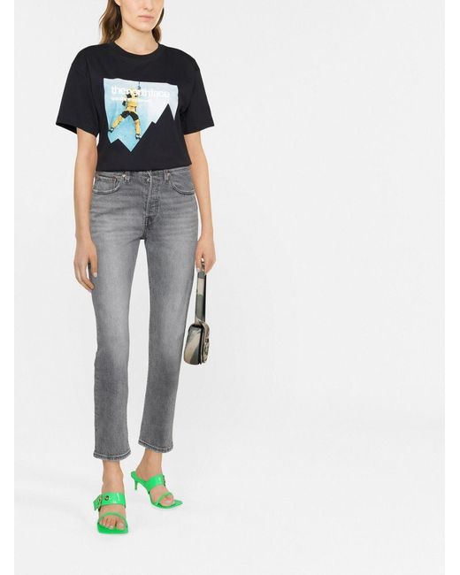 Levi's White 501 Crop