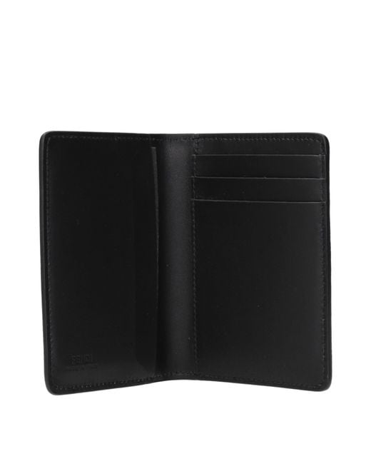Fendi Black Document Holder Leather