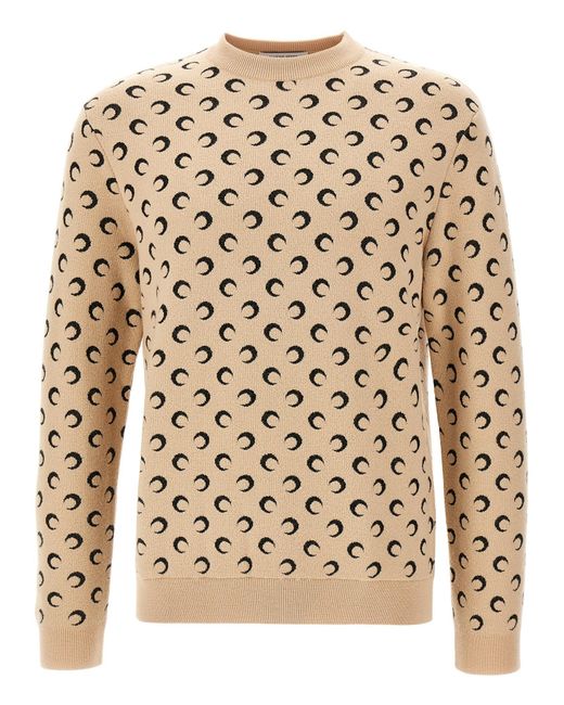 MARINE SERRE 'moon' Trui in het Natural voor heren