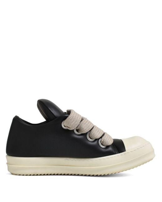Rick Owens Black Hollywood Jumbolaced Sneakers