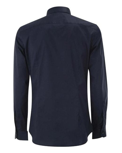 Fay Blue Regular Fit Shirt