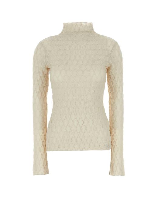 Camilla & Marc White Ivory Stretch Polyester Sissil Top