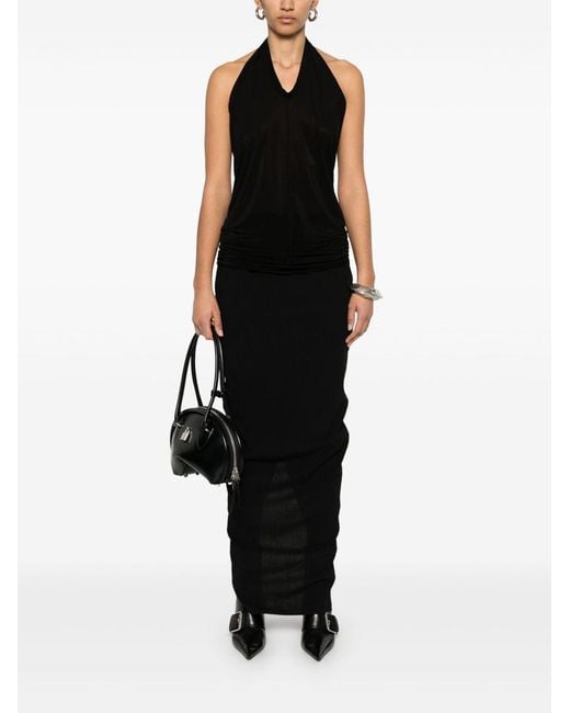 Rick Owens Black Soft Pillar Long Skirt