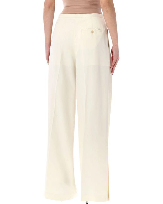Alberta Ferretti Natural Alberta Ferretti Wide-Leg Trousers