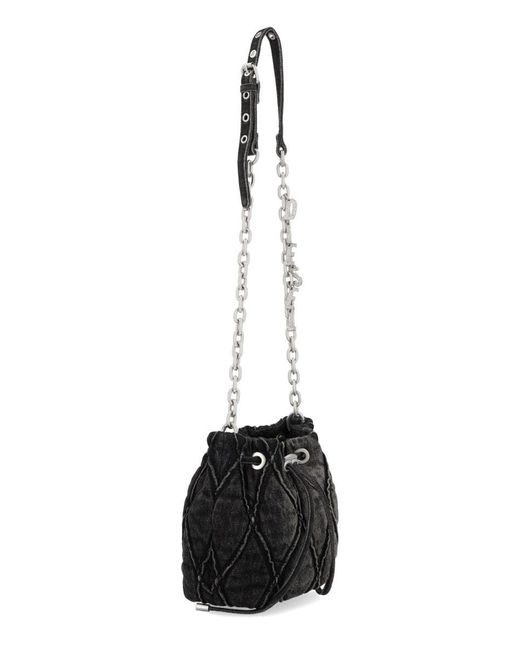 DIESEL Black Charm-D S-Bucket Bag