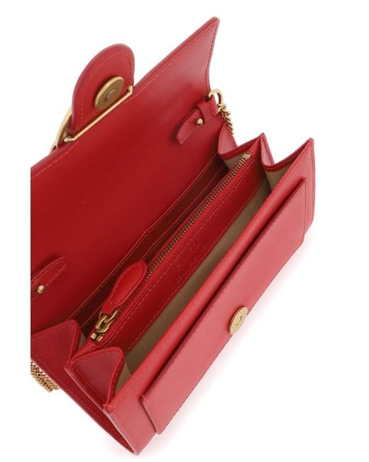 Borsa A Tracolla Love Bag Simply di Pinko in Red