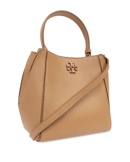 Tory Burch Mc Graw Kleine Lederen Emmertas in het Natural