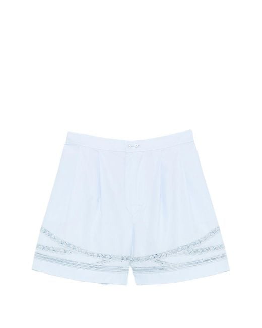 Ermanno Scervino Blue Cotton Shorts