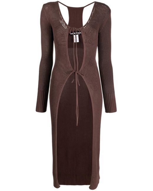 ANDREADAMO Brown Andreadamo Long Cardigan