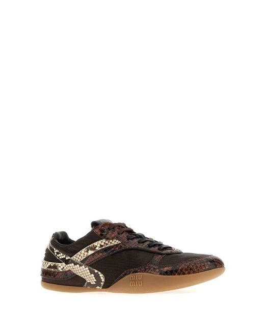 Miu Miu Brown Sneakers Dark