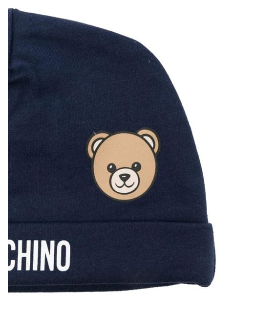 Moschino Blue "Bear" Logo Hat