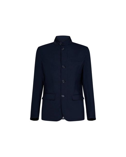 Herno Blue Single Breasted Blazer
